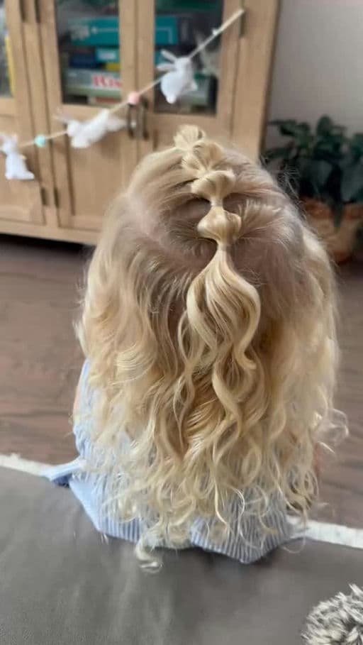 Center Bubble Braid Half-Up