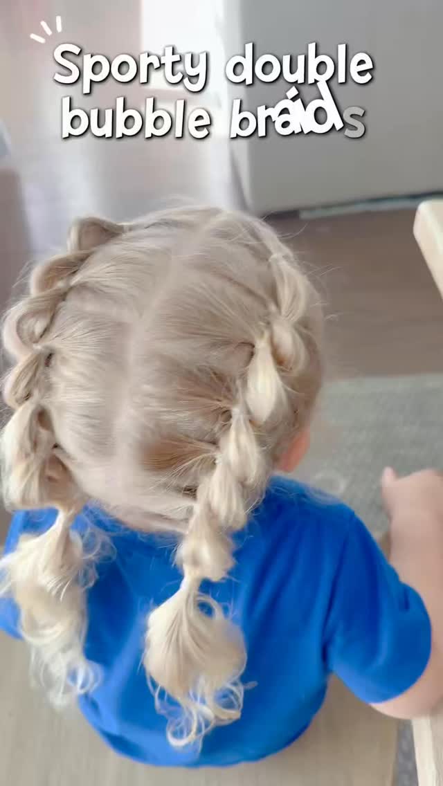 Sporty Double Bubble Pigtails