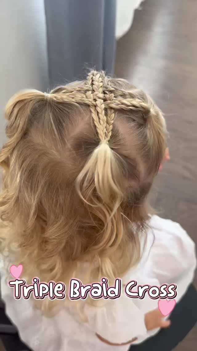 Triple Braid Criss-Cross Half-Up