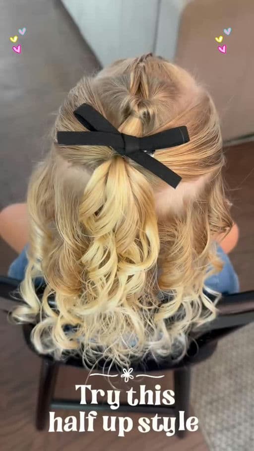Easy Half-Up with Bow