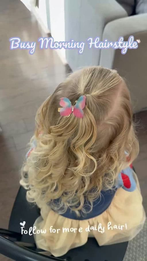 Busy Morning Butterfly Clip Style