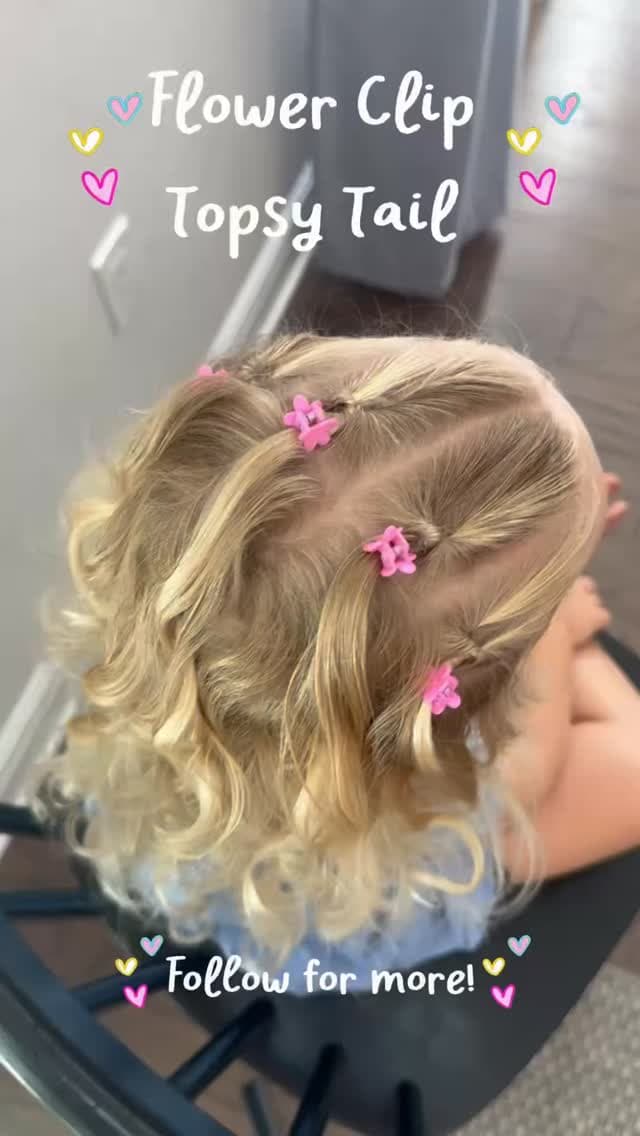 Flower Clip Topsy Tail