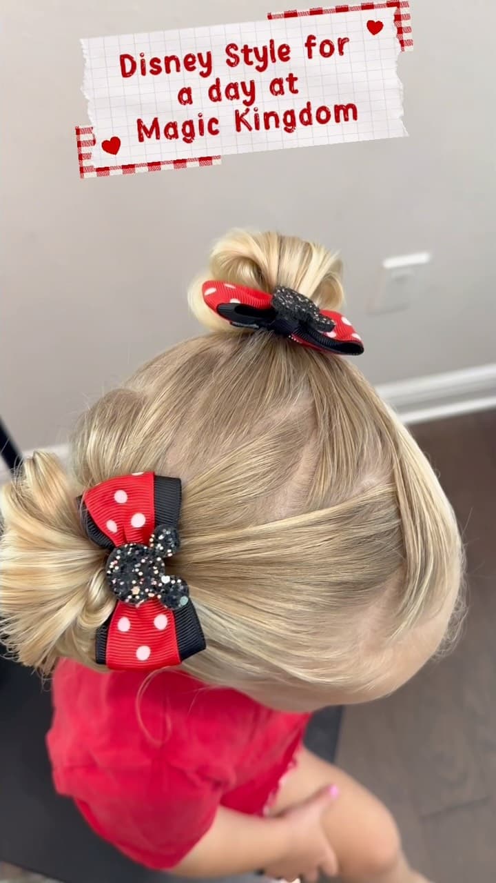 Zig Zag Buns with Mickey Bows
