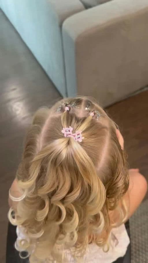 Pink Sparkle Clip Half-Up