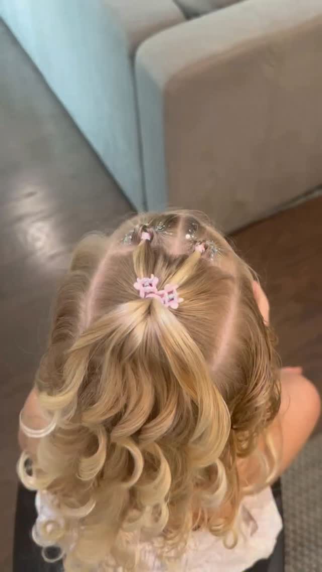 Pink Sparkle Clip Half-Up
