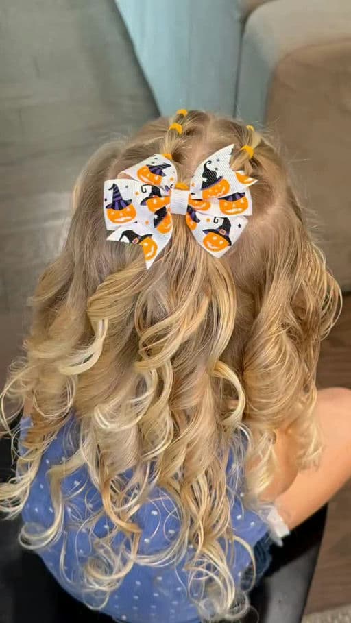 Pumpkin Bow Half-Up