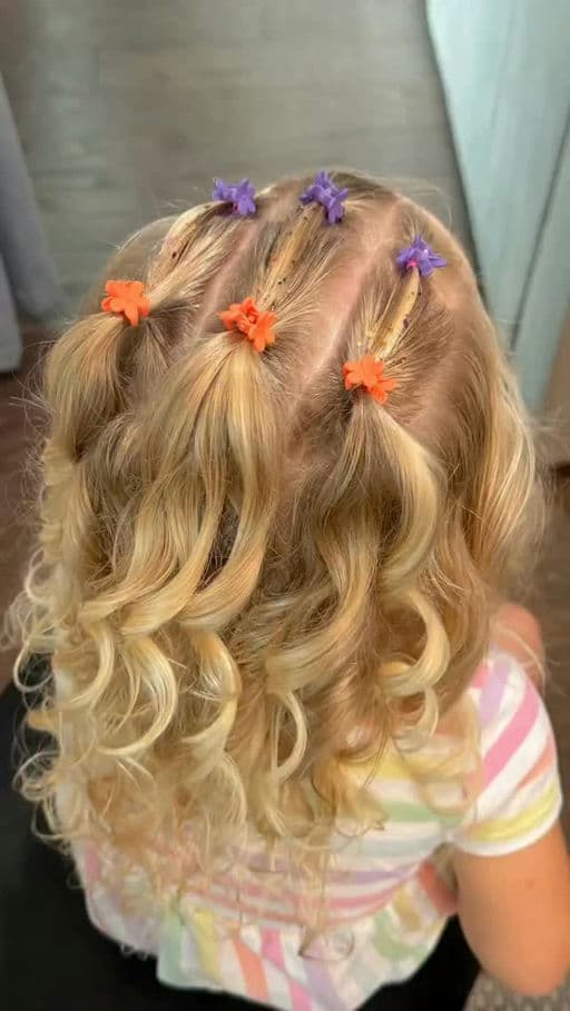 Halloween Clips and Glitter Half-Up