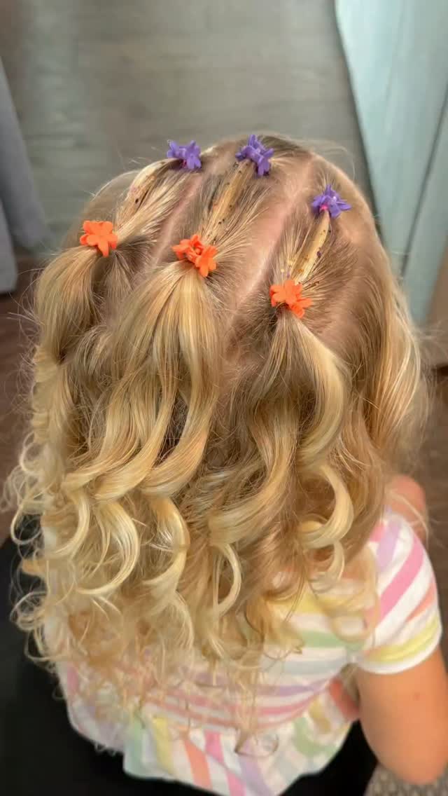 Halloween Clips and Glitter Half-Up