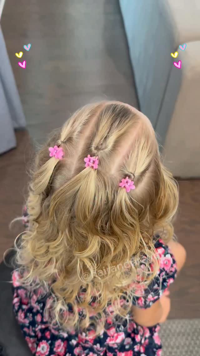 Three Flower Clip Ponies