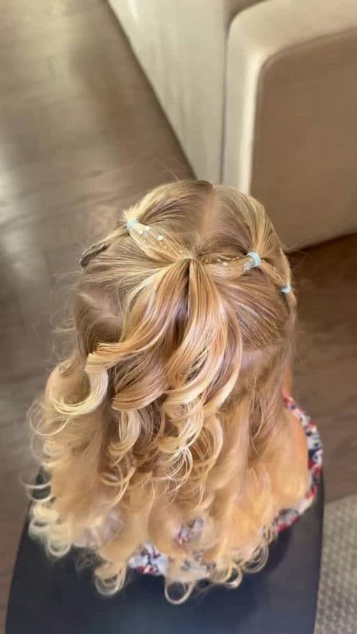 Silver Glitter Half-Up