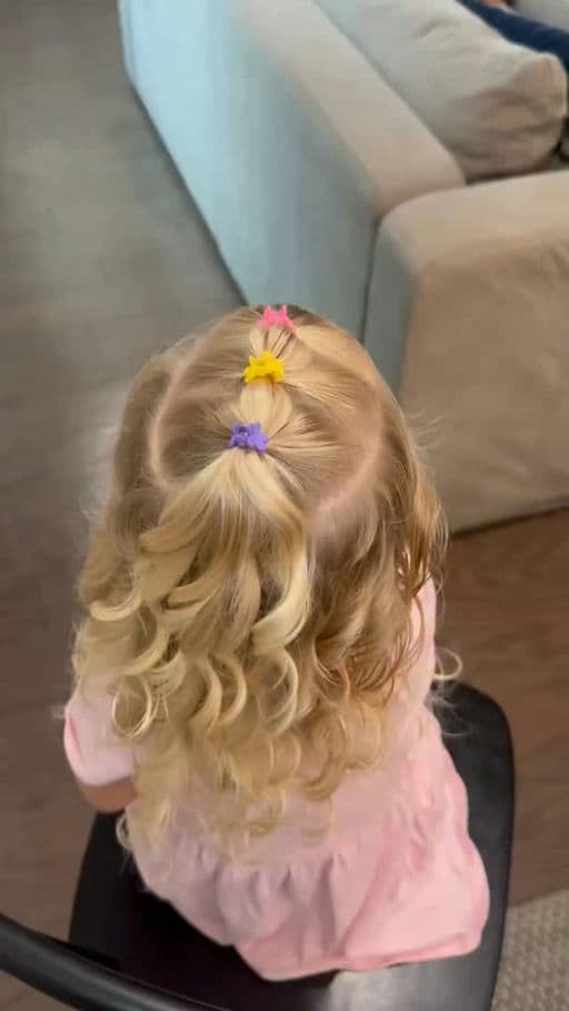 Rainbow Clip Stacked Half-Up