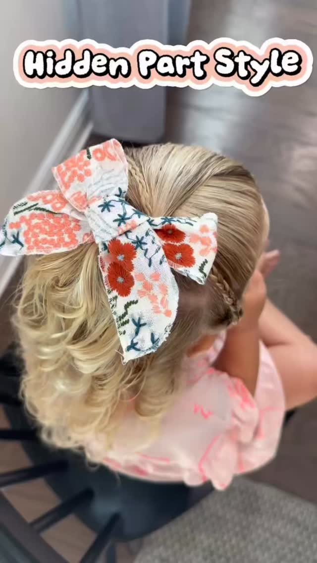Hidden Part Style with Hair Glitter